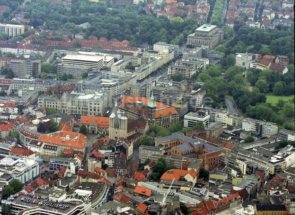 Braunschweig aus der Vogelperspektive: Stadtansicht vom Braunschweiger Altstadtzentrum