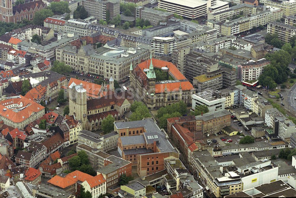 Luftbild Braunschweig - Stadtansicht vom Braunschweiger Altstadtzentrum