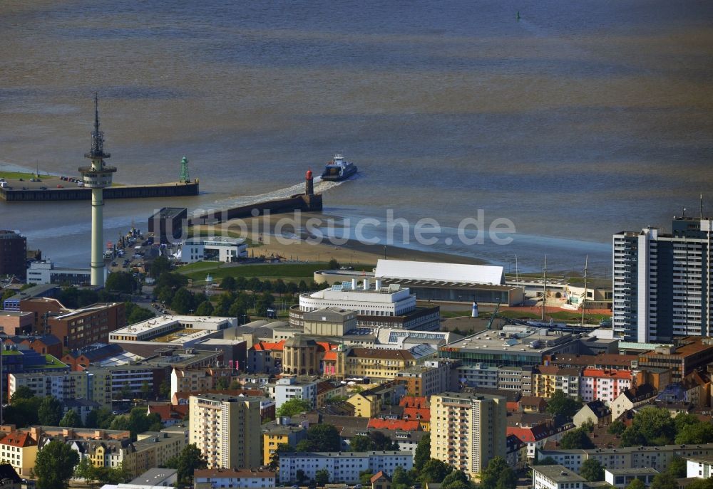 Luftaufnahme Bremerhaven - Stadtansicht von Bremerhaven im Bundesland Niedersachsen