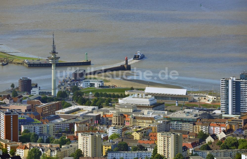 Bremerhaven aus der Vogelperspektive: Stadtansicht von Bremerhaven im Bundesland Niedersachsen