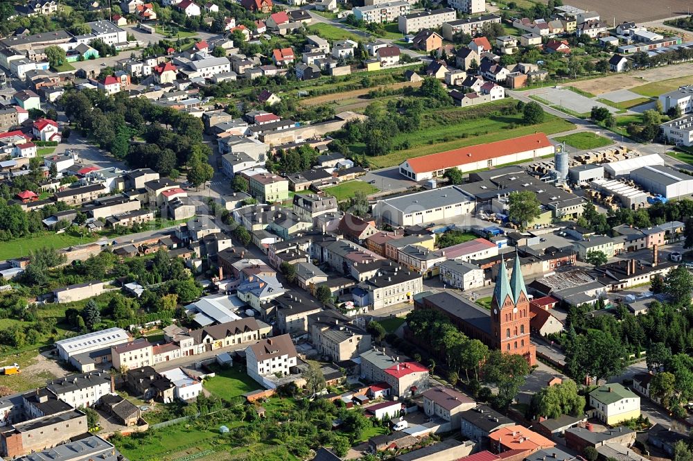 Luftaufnahme Brusy / Bruß - Stadtansicht von Bruß in der Woiwodschaft Pommern