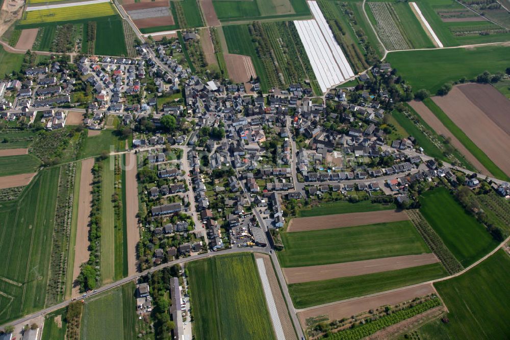 Koblenz Bubenheim aus der Vogelperspektive: Stadtansicht von Bubenheim, einem Stadtteil von Koblenz in Rheinland-Pfalz