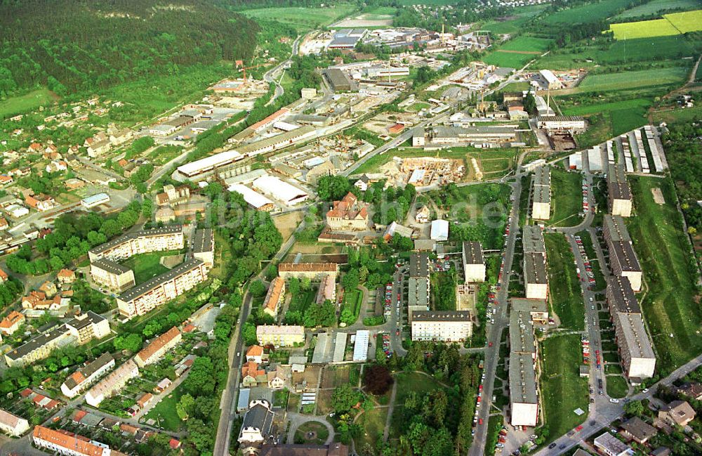 Burg / Sachsen - Anhalt aus der Vogelperspektive: Stadtansicht von Burg.