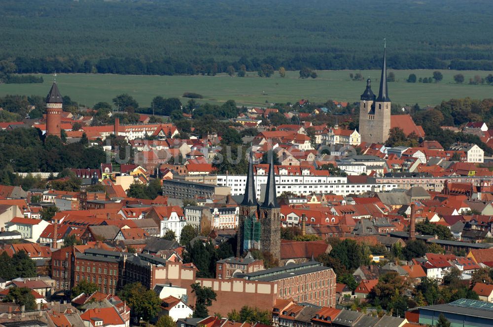 Burg bei Magdeburg von oben - Stadtansicht Burg bei Magdeburg