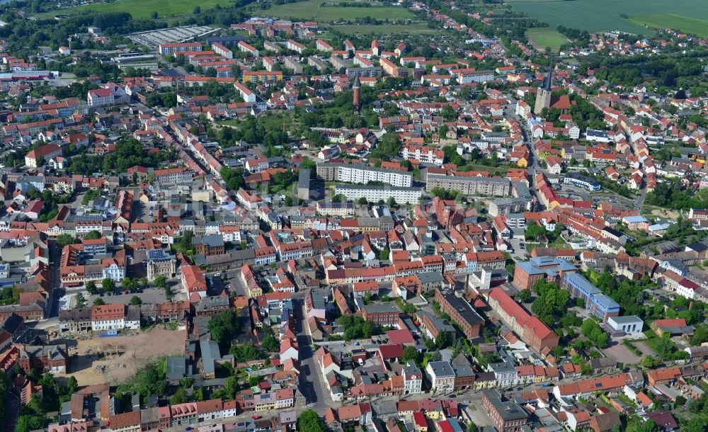 Luftbild Burg - Stadtansicht von Burg im Bundesland Sachsen-Anhalt