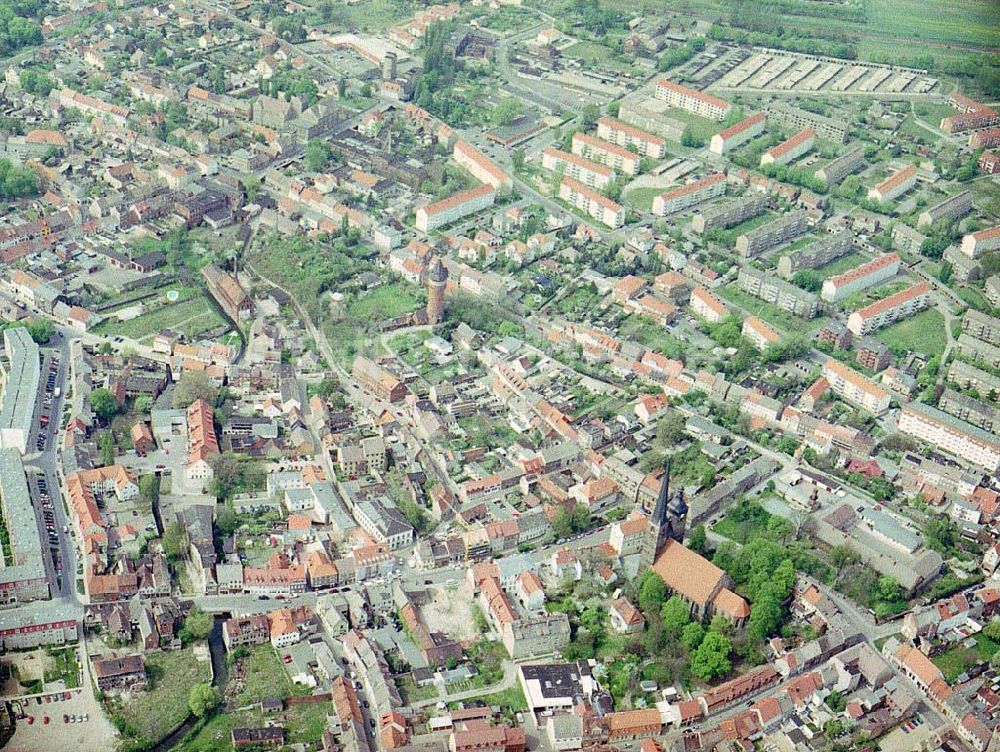 Luftaufnahme Burg - Stadtansicht von Burg aus südöstlicher Perspektive.