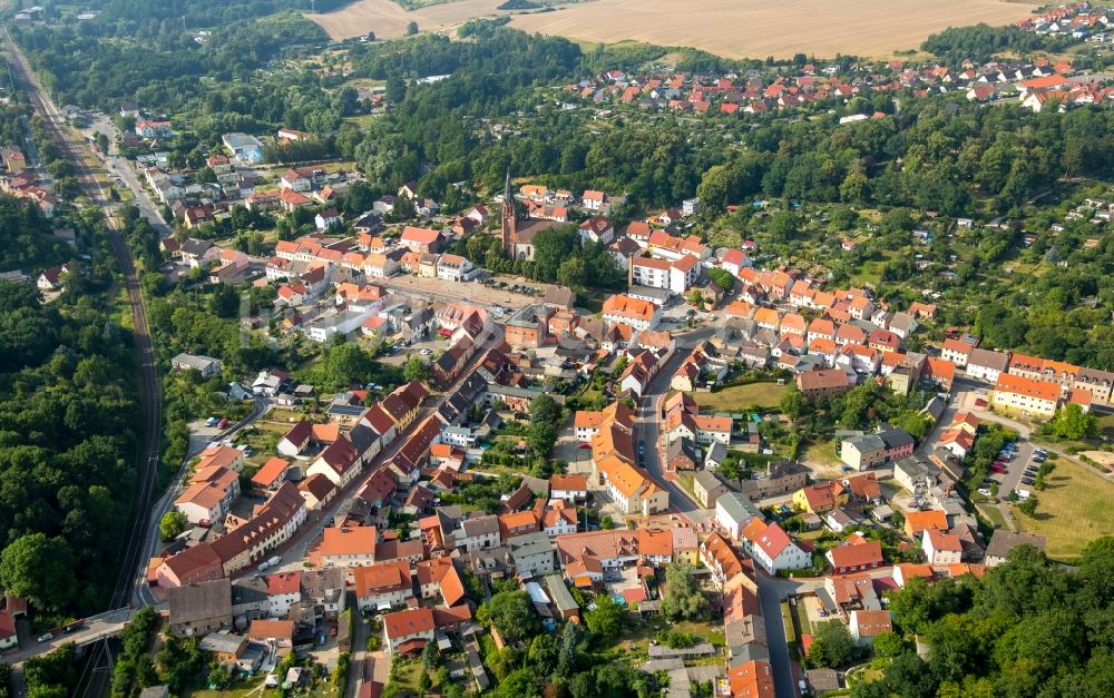 Burg Stargard aus der Vogelperspektive: Stadtansicht von Burg Stargard im Bundesland Mecklenburg-Vorpommern