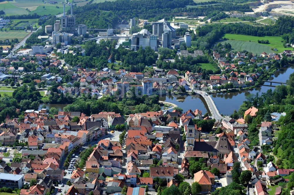 Luftaufnahme Burglengenfeld - Stadtansicht von Burglengenfeld im Bundesland Bayern