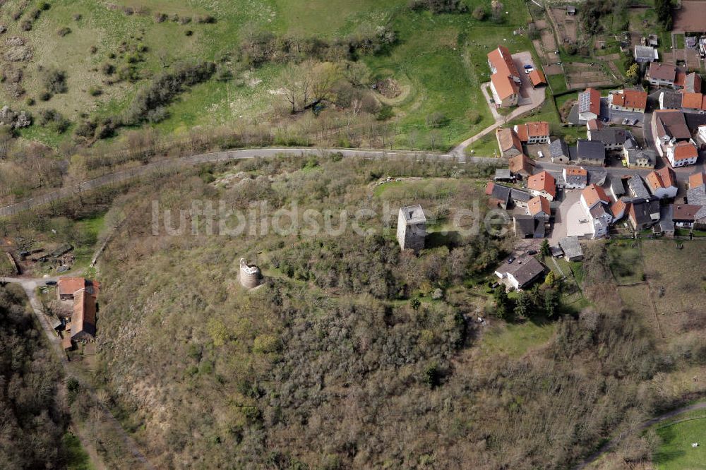 Luftaufnahme Burgsponheim - Stadtansicht Burgsponheim