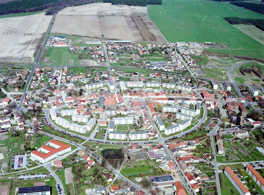 Calau / Brandenburg von oben - Stadtansicht von Calau / Brandenburg