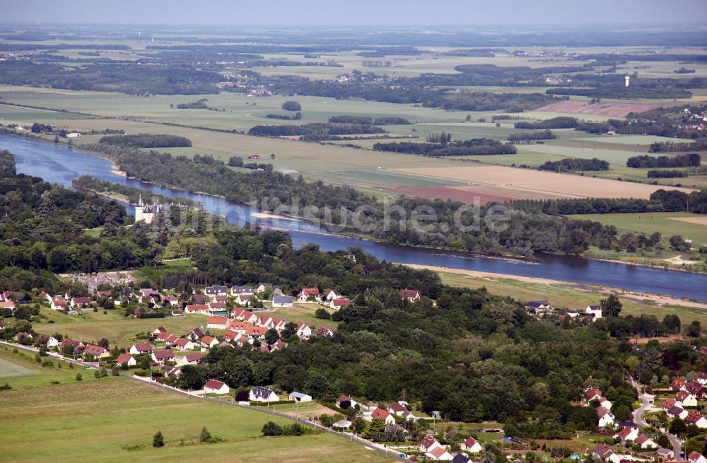 Chaumont-sur-Loire von oben - Stadtansicht Chaumont-sur-Loire