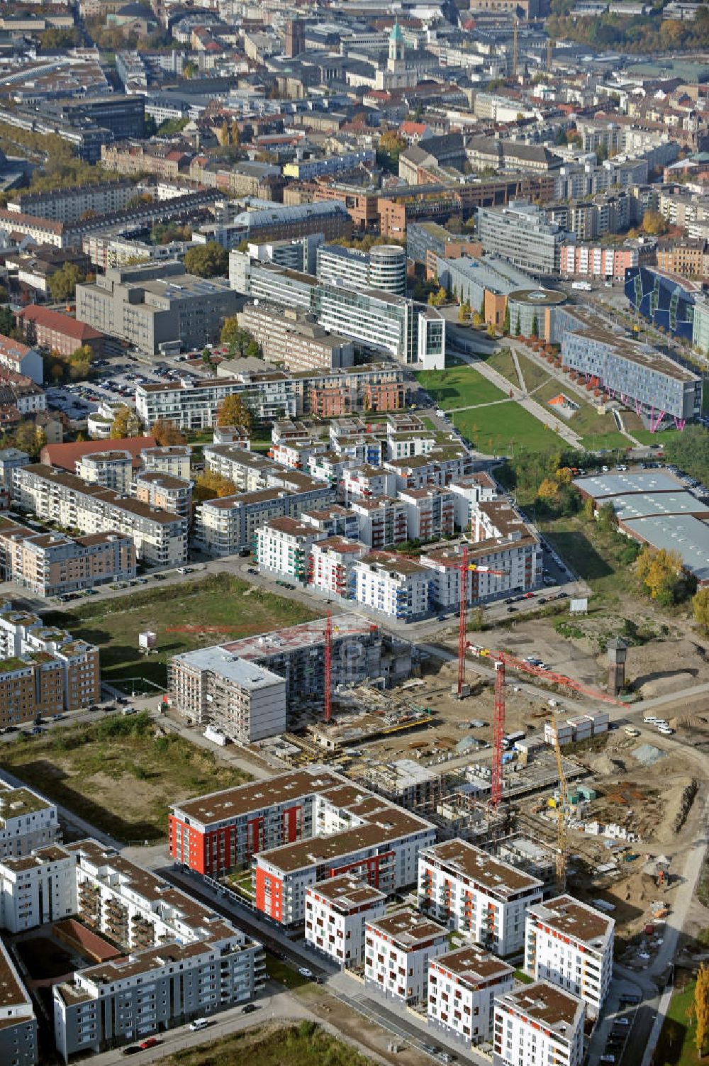 Luftaufnahme Karlsruhe - Stadtansicht City Park Karlsruhe