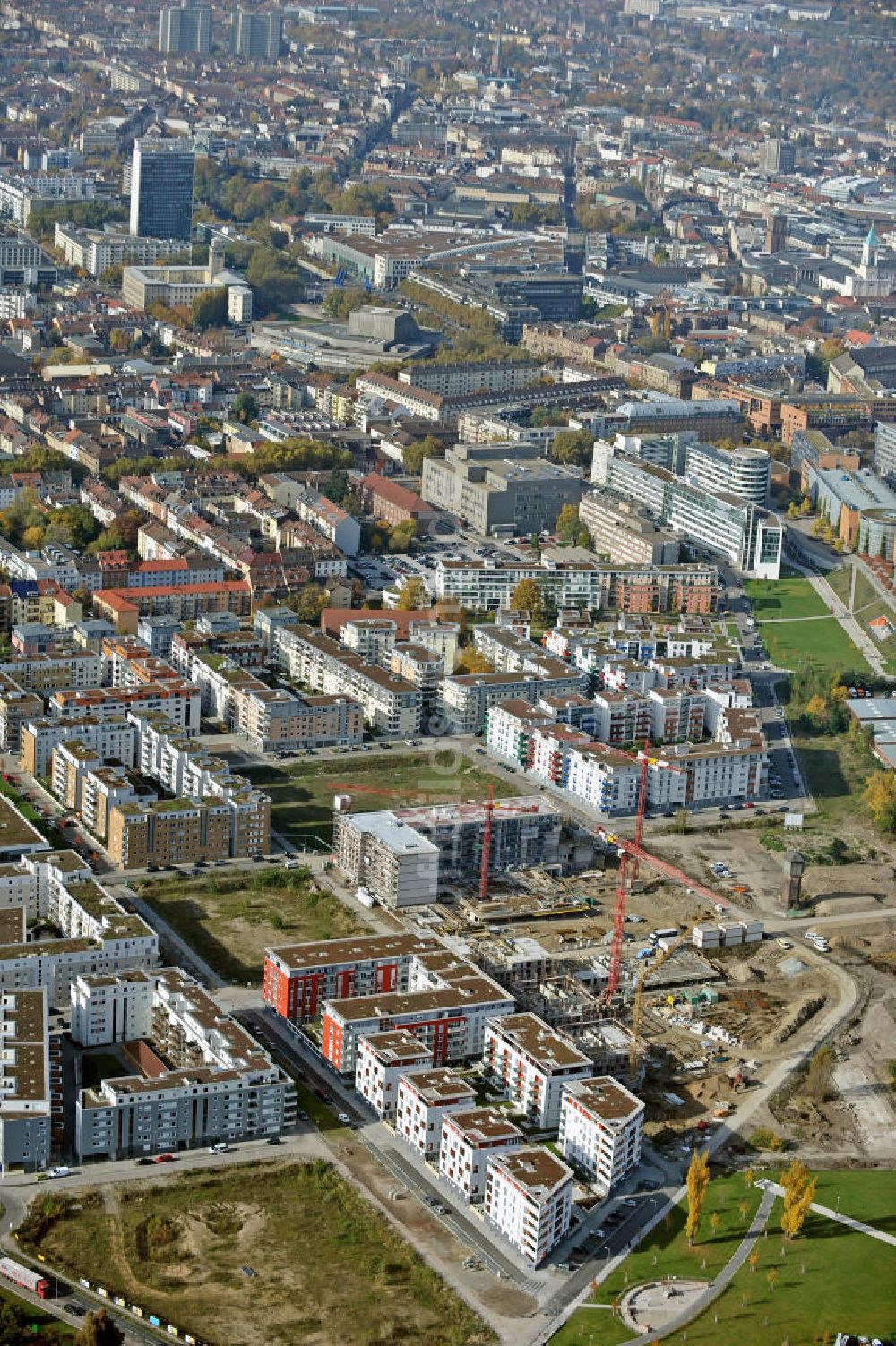 Karlsruhe von oben - Stadtansicht City Park Karlsruhe