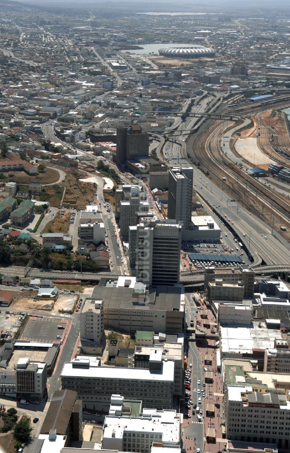 Port Elizabeth aus der Vogelperspektive: Stadtansicht / Cityscape Port Elizabeth in Südafrika / South Africa