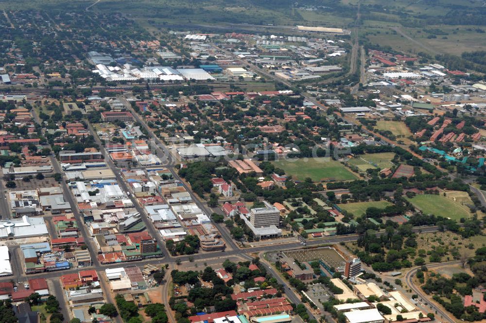 Rustenburg von oben - Stadtansicht Cityscape von Rustenburg in Südafrika / South Africa