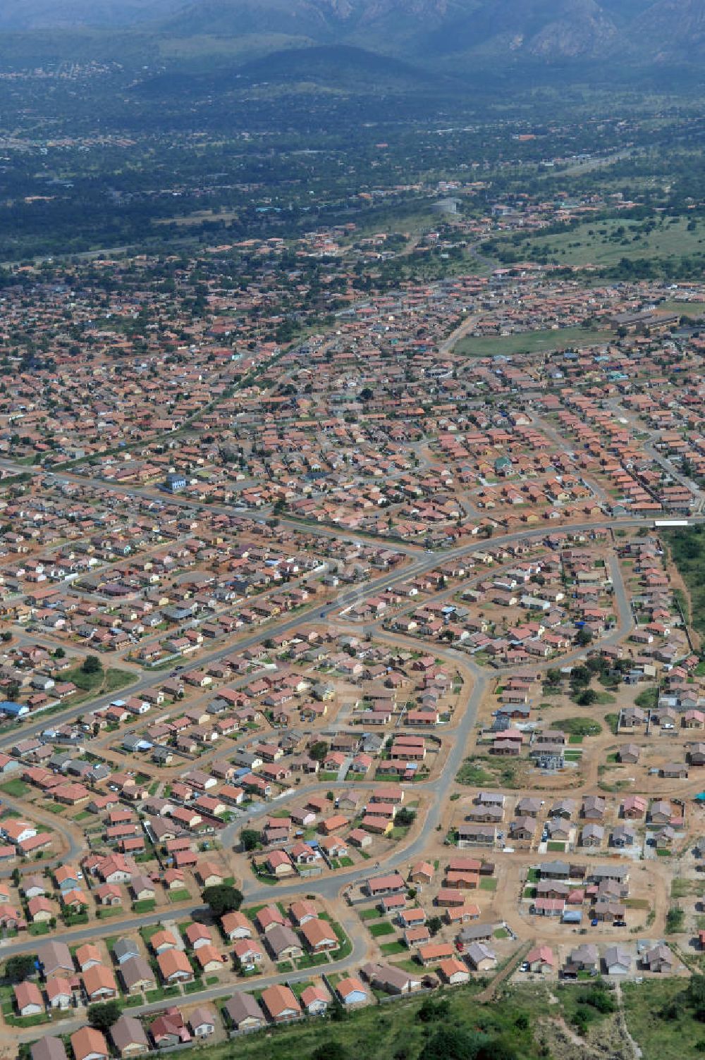 Rustenburg aus der Vogelperspektive: Stadtansicht Cityscape von Rustenburg in Südafrika / South Africa