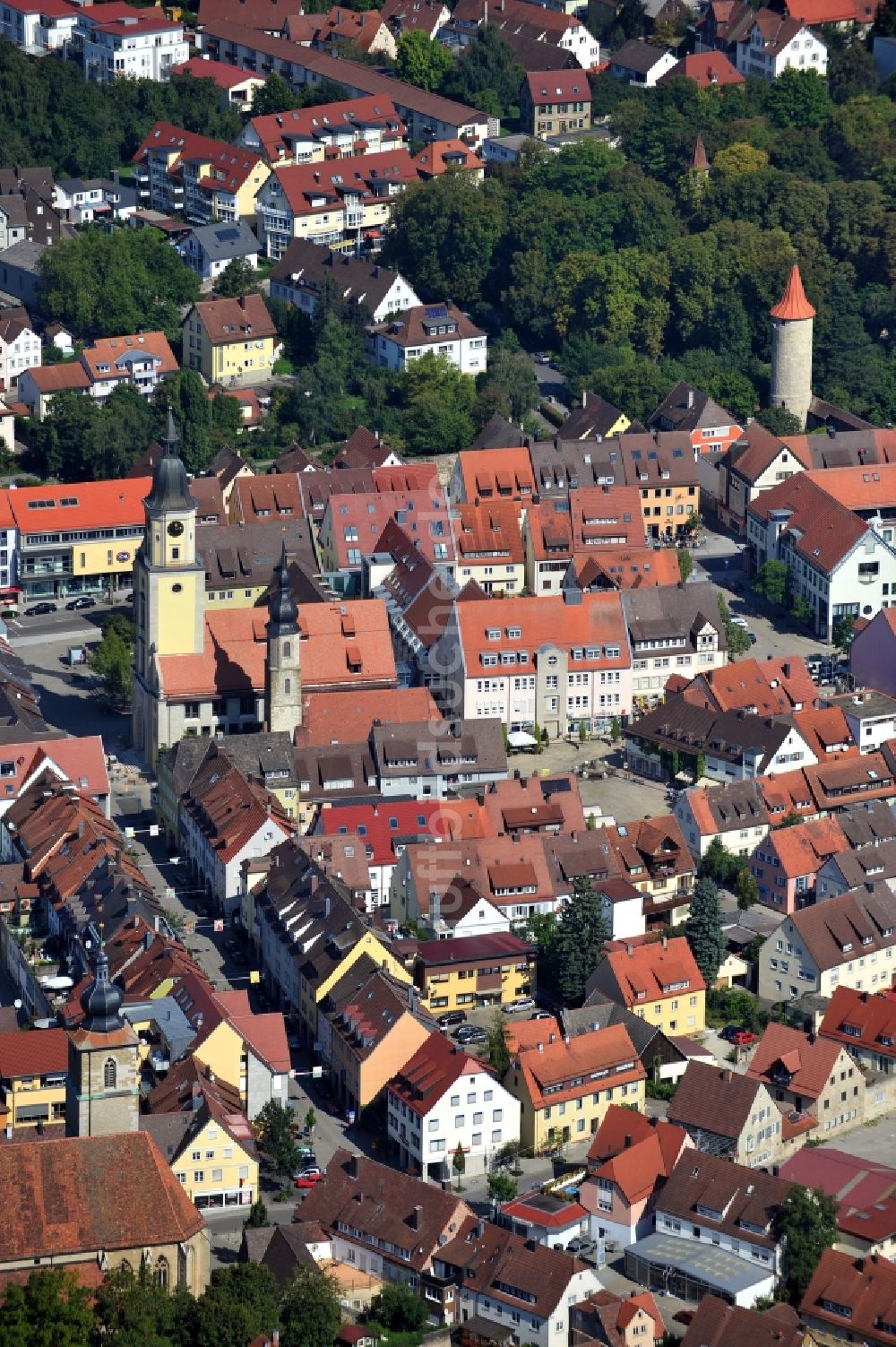 Luftbild Crailsheim - Stadtansicht von Crailsheim im Bundesland Baden-Württemberg