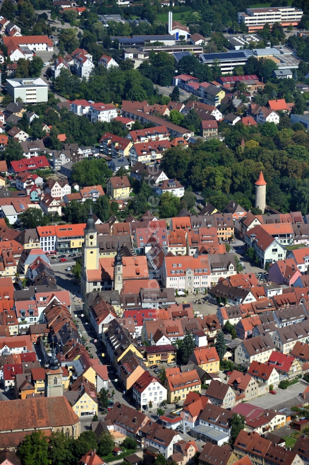 Luftaufnahme Crailsheim - Stadtansicht von Crailsheim im Bundesland Baden-Württemberg