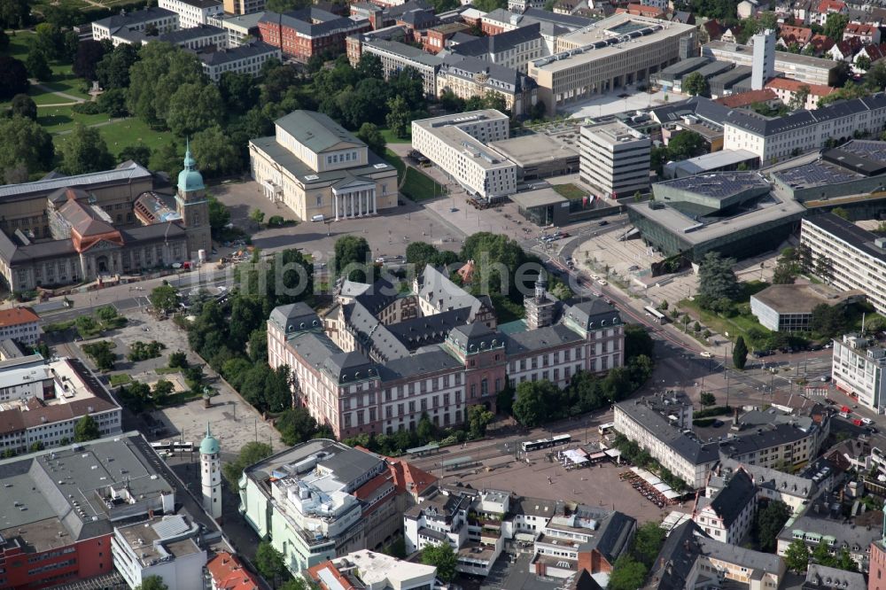 Darmstadt aus der Vogelperspektive: Stadtansicht von Darmstadt im Bundesland Hessen