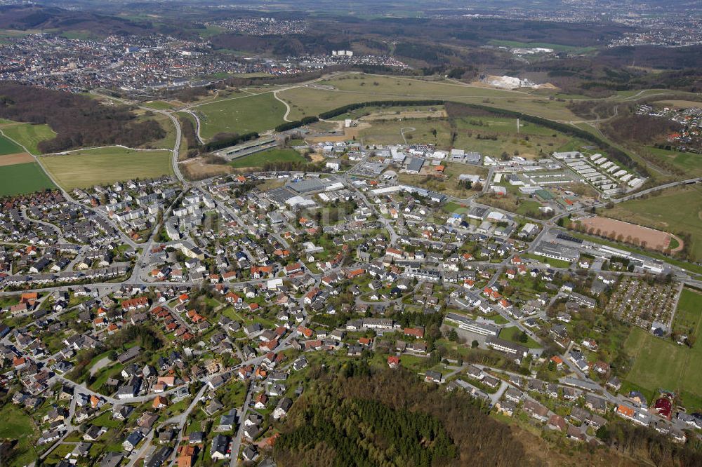 Deilinghofen von oben - Stadtansicht auf Deilinghofen, einem Stadtteil von Hemer