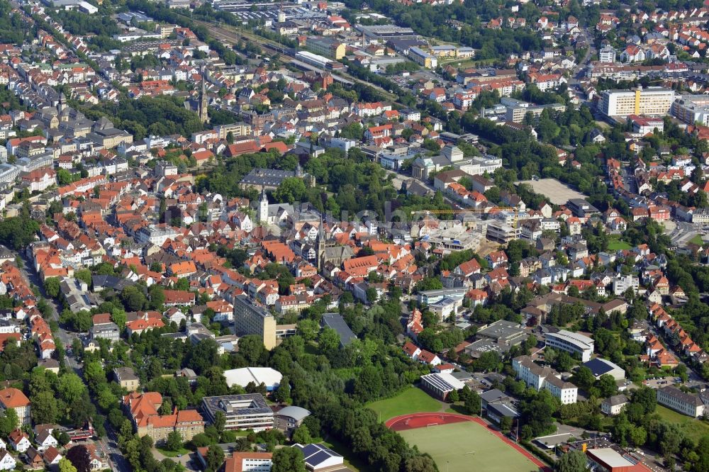 Luftaufnahme Detmold - Stadtansicht von Detmold in Ostwestfalen-Lippe im Bundesland Nordrhein-Westfalen