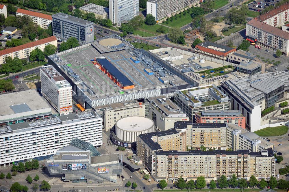 Dresden von oben - Stadtansicht auf die Dresdner Innenstadt an der Prager Straße