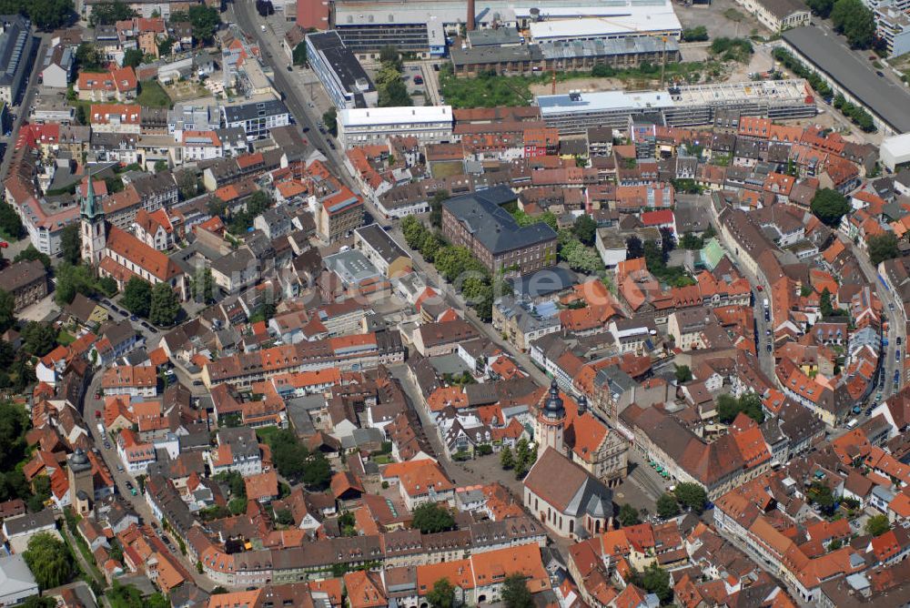 Karlsruhe / Durlach aus der Vogelperspektive: Stadtansicht Durlach