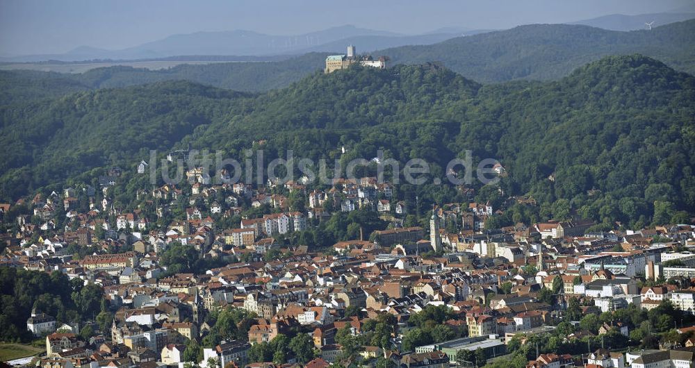 Luftbild Eisenach - Stadtansicht Eisenach und Wartburg