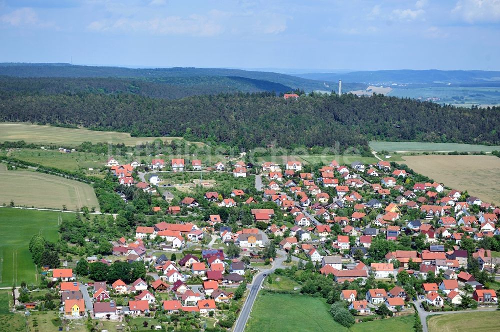 Luftaufnahme Elleben - Stadtansicht Elleben OT Riechheim in Thüringen