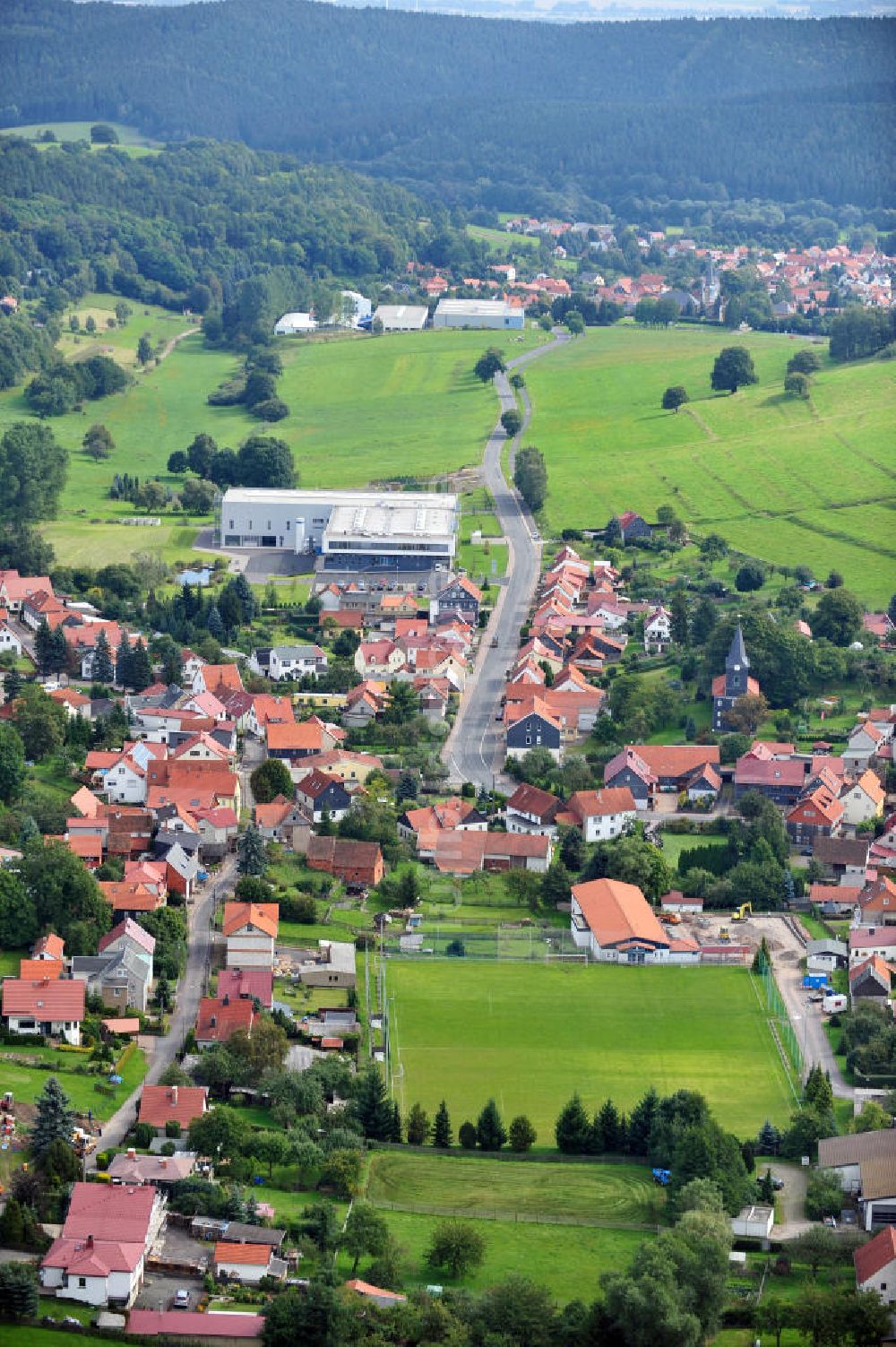 Luftaufnahme Emsetal OT Schmerbach - Stadtansicht Emsetal OT Schmerbach