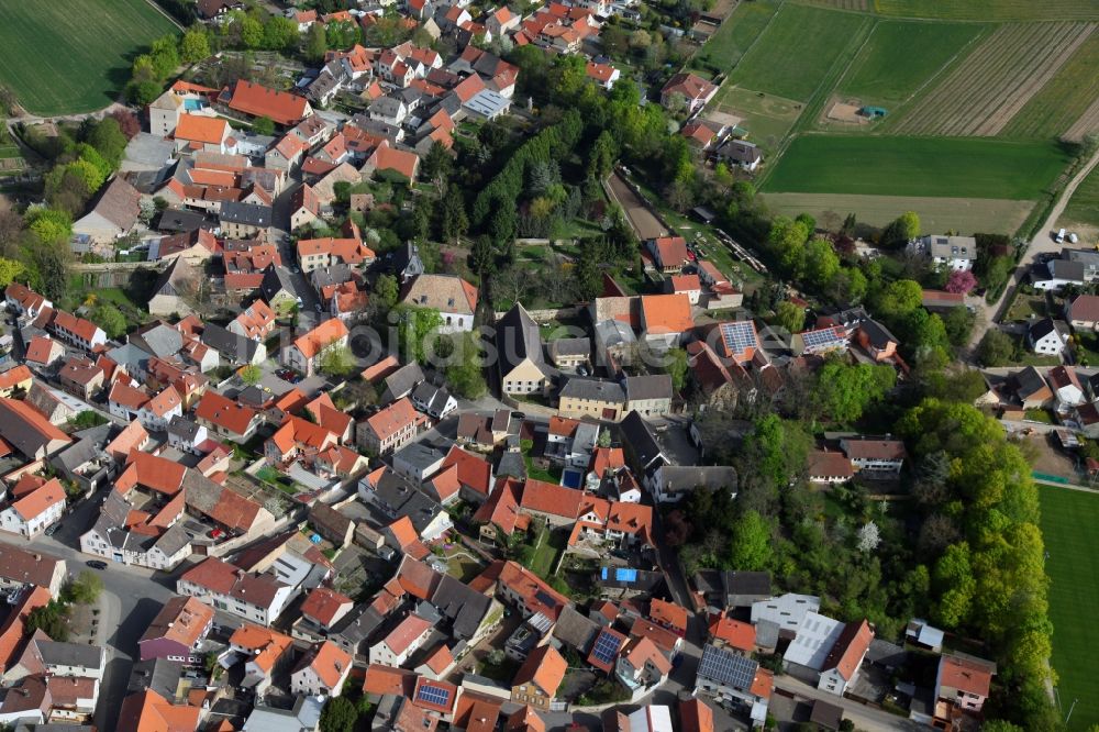 Luftaufnahme Eppelsheim - Stadtansicht von Eppelsheim im Bundesland Rheinland-Pfalz