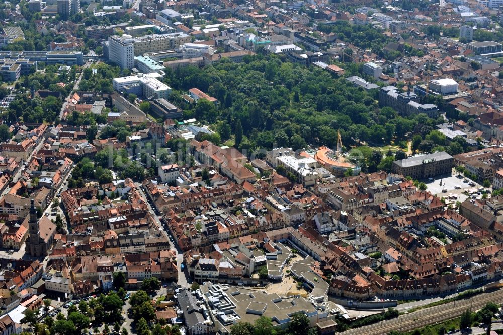 Erlangen von oben - Stadtansicht von Erlangen im Bundesland Bayern