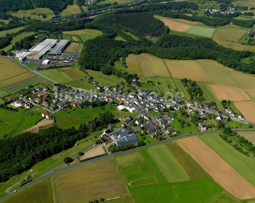 Etscheid, Neustadt (Wied) aus der Vogelperspektive: Stadtansicht von Etscheid, Neustadt (Wied) im Bundesland Rheinland-Pfalz