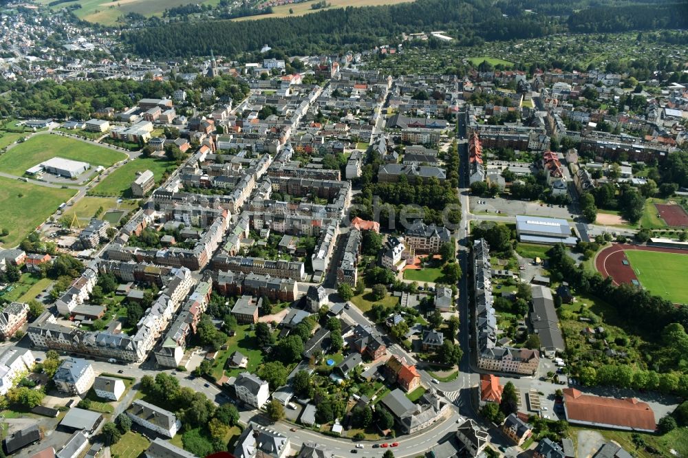 Luftbild Falkenstein/Vogtland - Stadtansicht von Falkenstein/Vogtland im Bundesland Sachsen