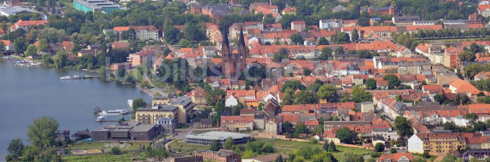 Neuruppin von oben - Stadtansicht der Fontanestadt Neuruppin in Brandenburg