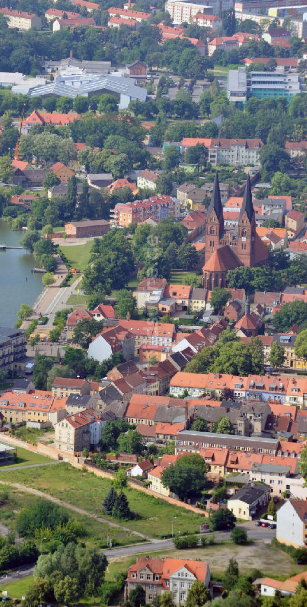 Luftbild Neuruppin - Stadtansicht der Fontanestadt Neuruppin in Brandenburg