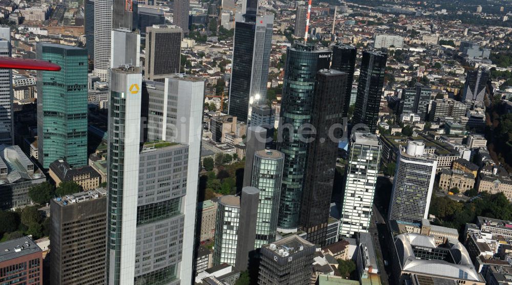 Luftaufnahme Frankfurt am Main - Stadtansicht der Frankfurter Skyline