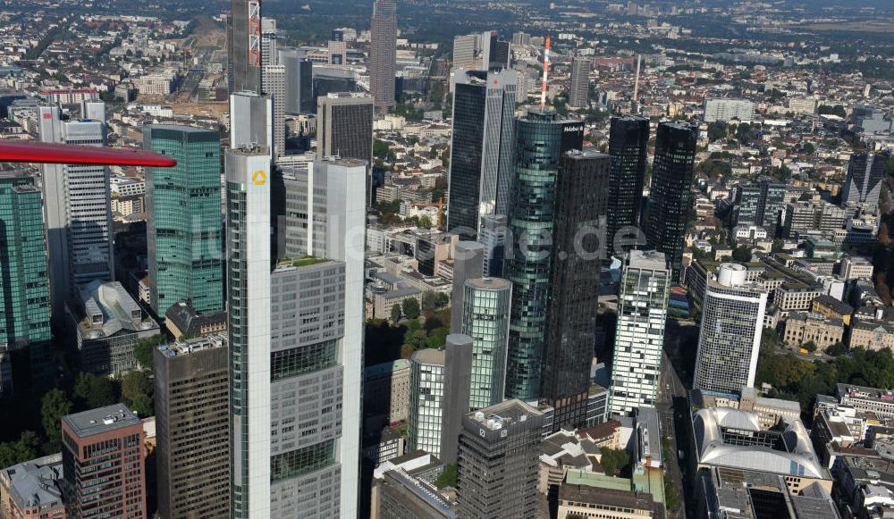 Luftbild Frankfurt am Main - Stadtansicht der Frankfurter Skyline