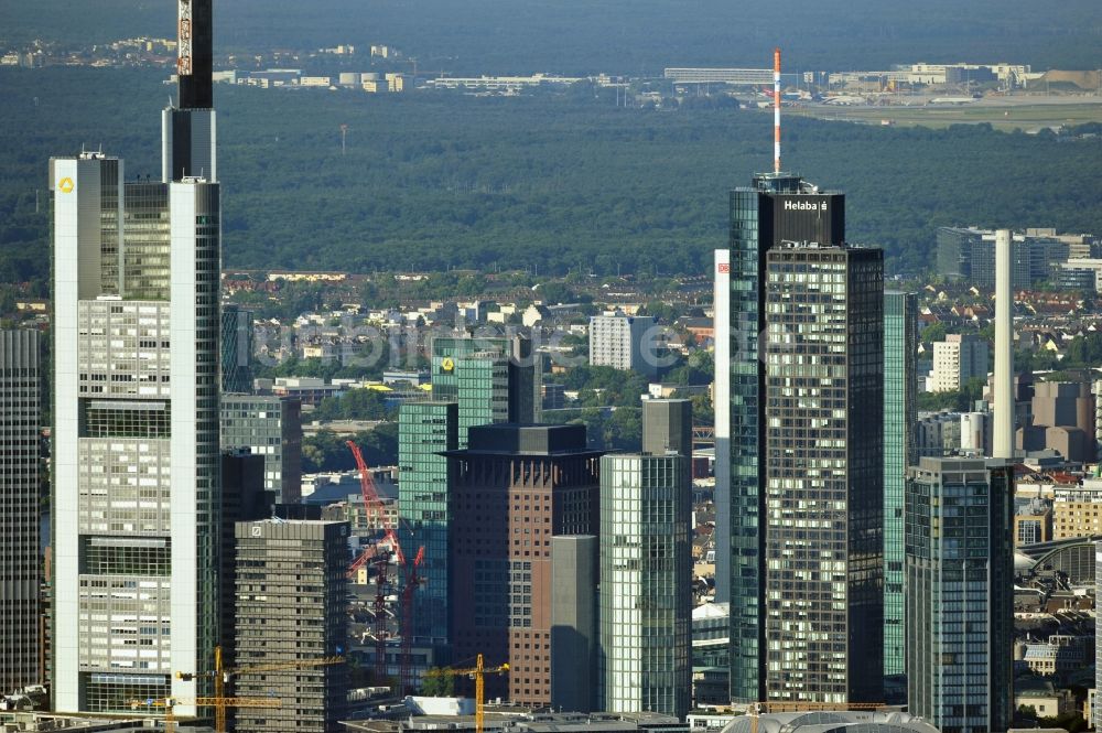 Luftbild Frankfurt am Main - Stadtansicht der Frankfurter Skyline am Main