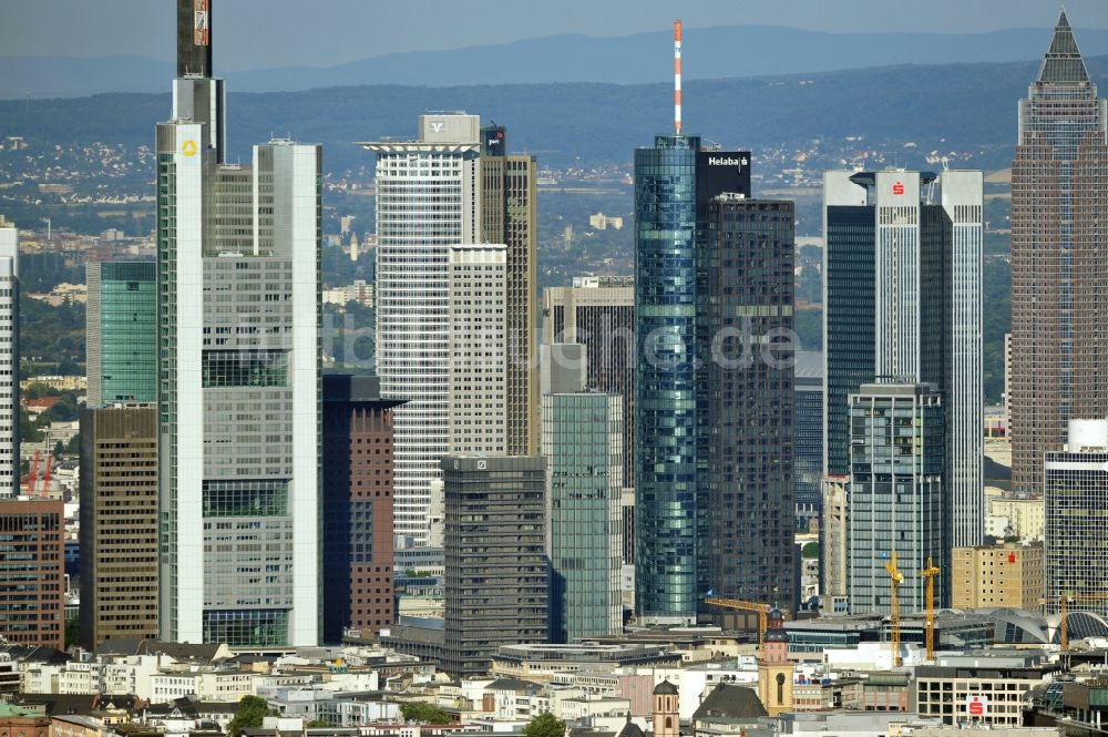 Luftbild Frankfurt am Main - Stadtansicht der Frankfurter Skyline am Main