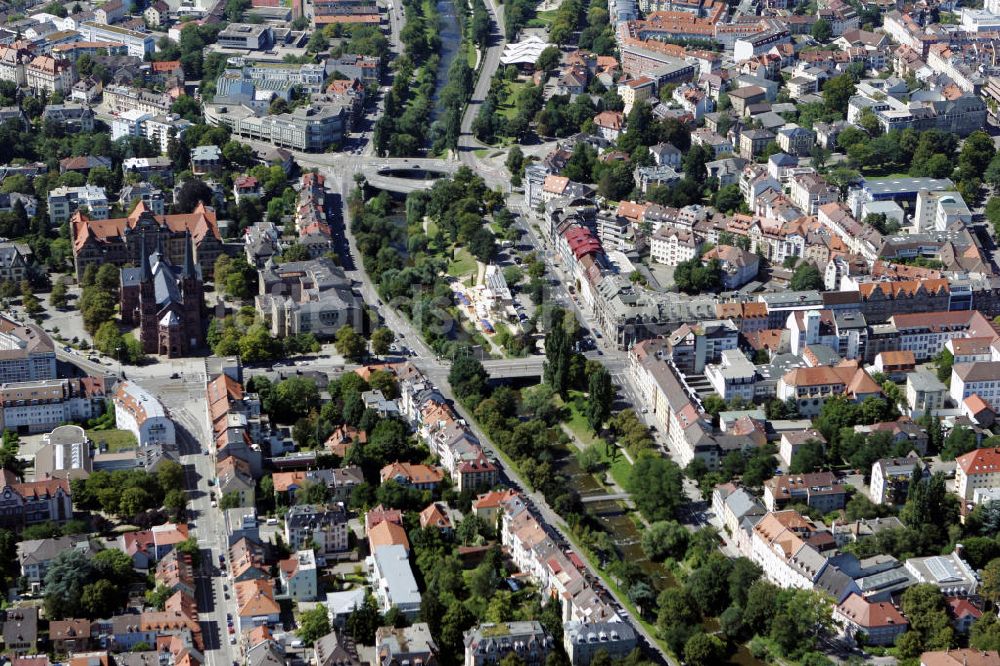 Freiburg im Breisgau von oben - Stadtansicht Freiburg im Breisgau