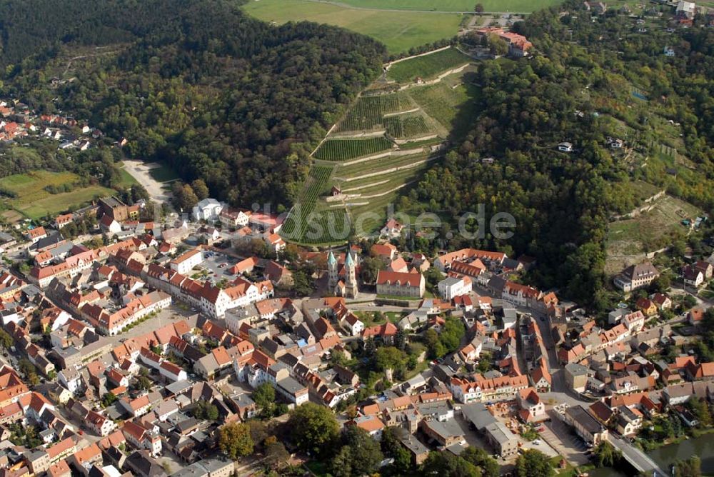 Freyburg/Unstrut von oben - Stadtansicht von Freyburg an der Unstrut