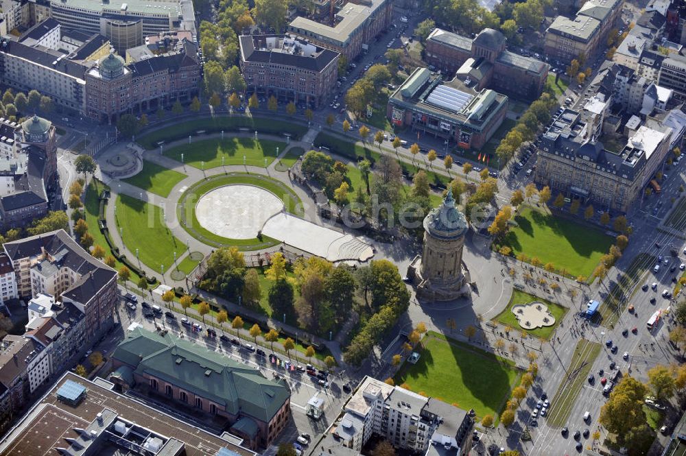 Mannheim von oben - Stadtansicht mit Friedrichsplatz Mannheim