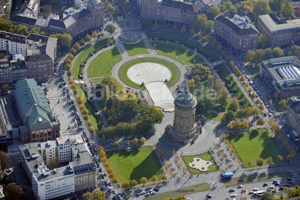 Mannheim aus der Vogelperspektive: Stadtansicht mit Friedrichsplatz Mannheim