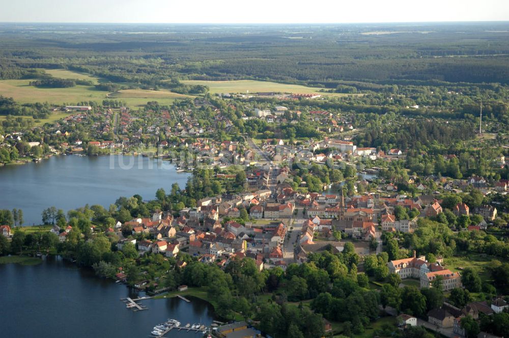 Fürstenberg von oben - Stadtansicht von Fürstenberg/ Havel