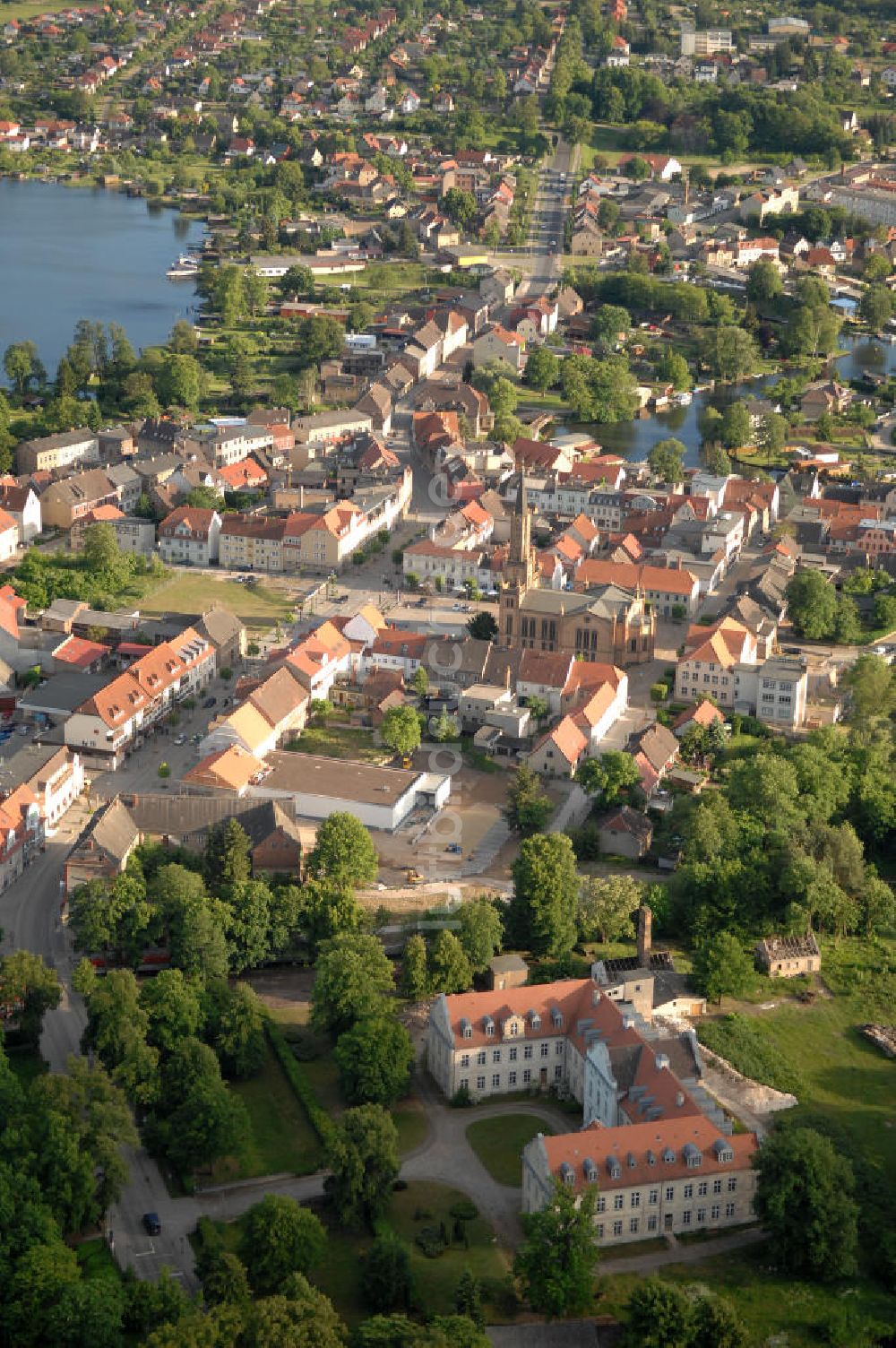 Fürstenberg aus der Vogelperspektive: Stadtansicht von Fürstenberg/ Havel