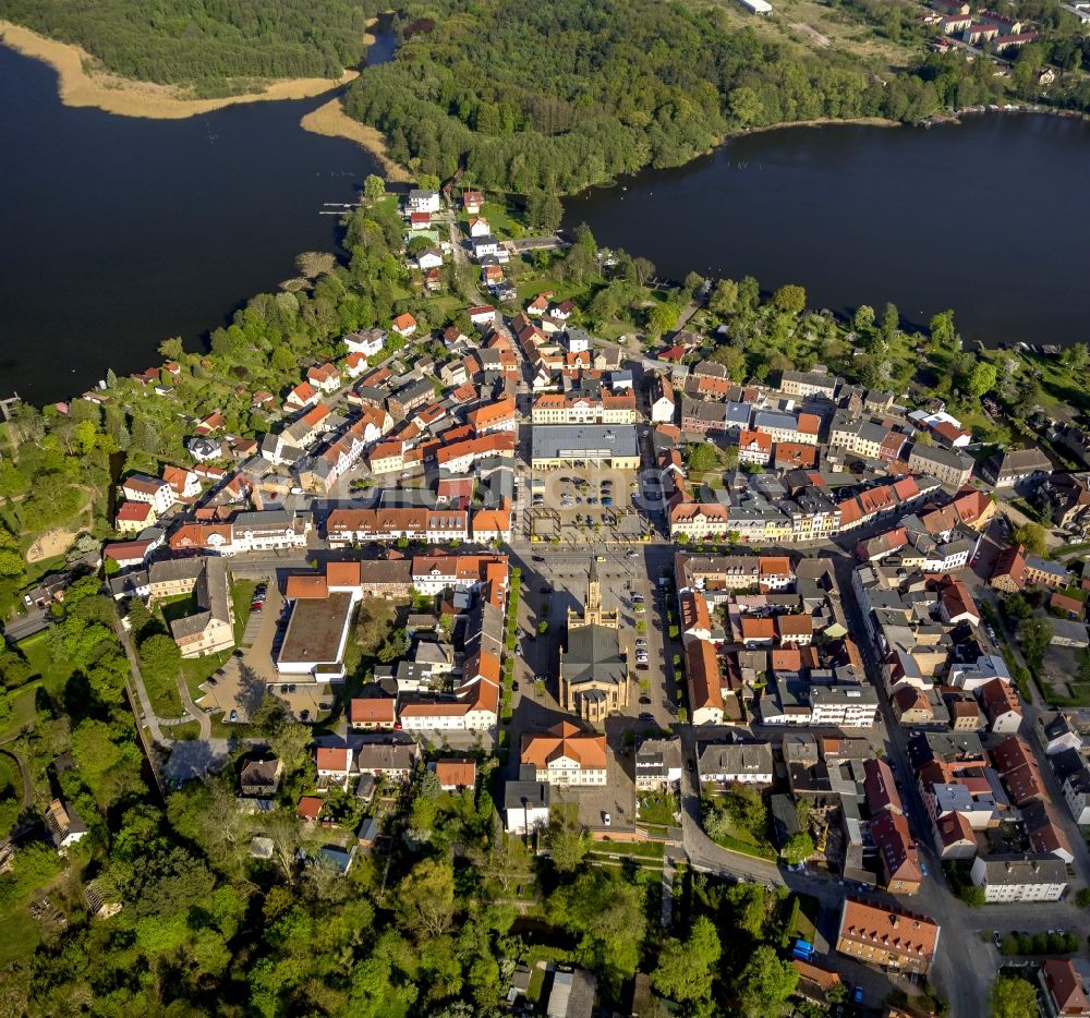 Luftbild Fürstenberg/Havel - Stadtansicht von Fürstenberg/Havel im Bundesland Brandenburg