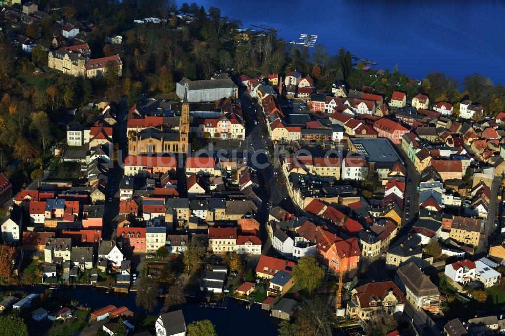 Luftaufnahme Fürstenberg/Havel - Stadtansicht von Fürstenberg/Havel im Bundesland Brandenburg