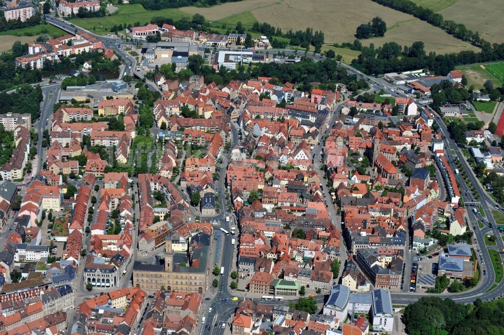 Fürth aus der Vogelperspektive: Stadtansicht von Fürth im Bundesland Bayern