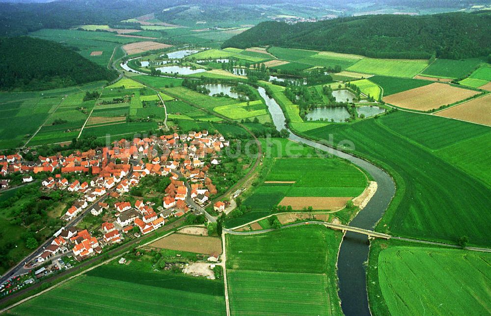 Luftaufnahme Fulda / Hessen - Stadtansicht von Fulda / Hessen.